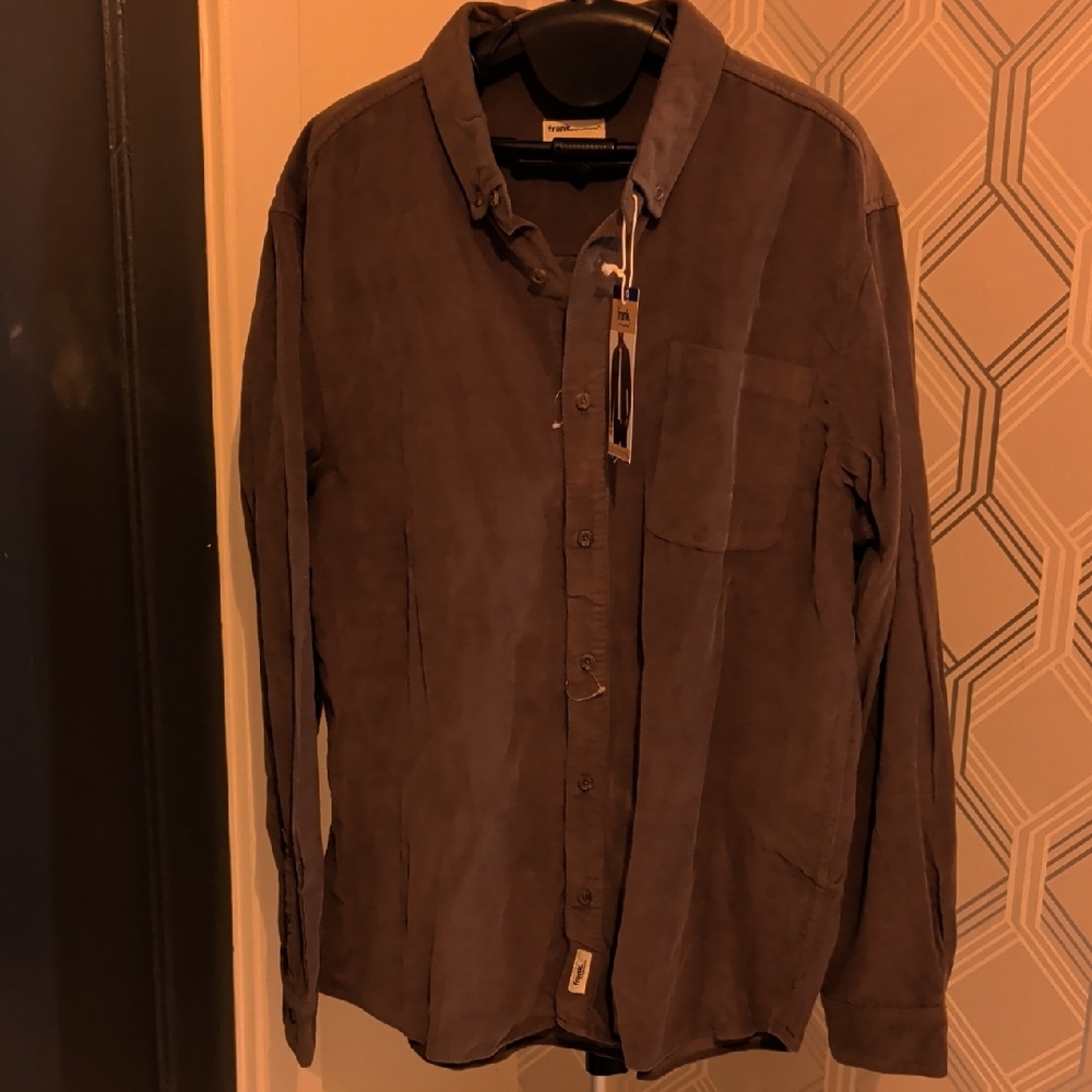 Men's Long-Sleeve Button-Up Shirt - Olive Green